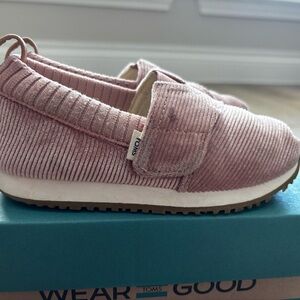 TOMS Kids Alpargata Resident Corduroy Pink Sneakers Sz T10 (Toddler)